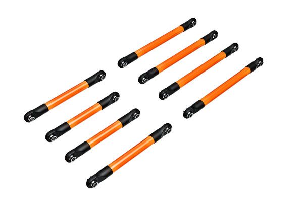 Traxxas Suspension Link Set, 6061-T6 Aluminum (Orange-Anodized) (Includes 5X53mm Front Lower Links (2), 5X46mm Front Upper Links (2), 5X68mm Rear Lower Or Upper Links (4))
