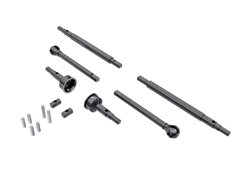 Traxxas Axle Shafts, Front And Rear (2)/ Stub Axles, Front (2) (Hardened Steel)