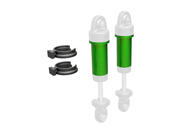 Traxxas Body, GTM Shock, 6061-T6 Aluminum (Green-Anodized) (Includes Spring Pre-Load Spacers) (2)