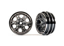 Traxxas Wheels, 1.0" (Black Chrome) (2)