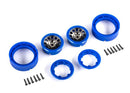 Traxxas Wheels, 1.0", Method Race Wheels 105 Beadlock (Satin Black Chrome With Blue Beadlock) (2)