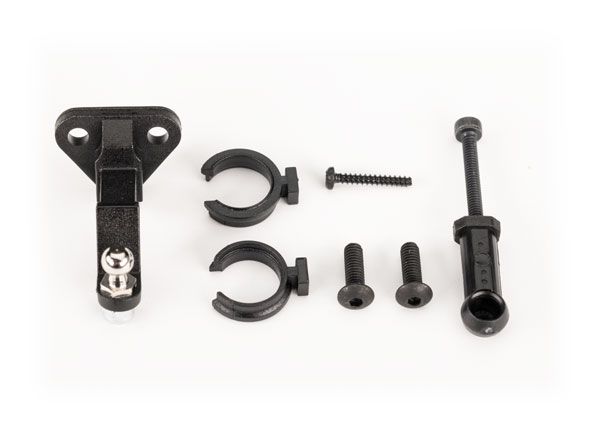 Traxxas Trailer Hitch (Assembled)/ Trailer Coupler/ 3mm Spring Pre-Load Spacers (2)/ 2.5X8mm Bcs (2)/ 1.6X10mm Bcs (Self-Tapping) (1)