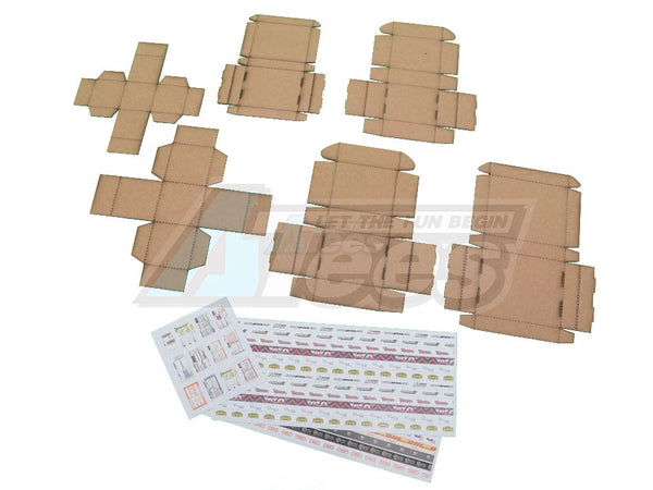 RC Scale Accessories - 1/10 Shipping boxes w/ Tapes (6 Pcs)